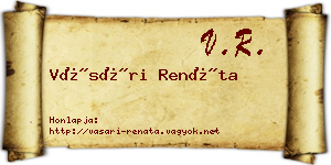 Vásári Renáta névjegykártya