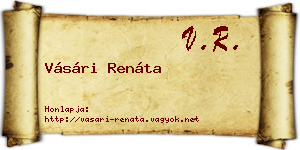 Vásári Renáta névjegykártya